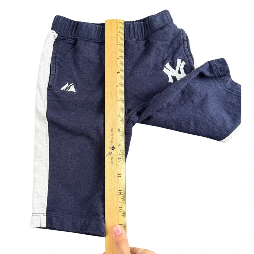 Majestic New York Yankees Navy Blue Striped‎ Sweatpants Size 12 Months MLB 232